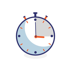 Stopwatch icon. Flat illustration of stopwatch icon for web design,clock isolated on white background