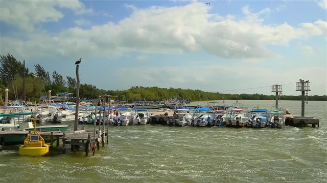 holbox Jetty boats