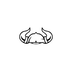 viking logo template,Viking helmet with horns, Good for masculine