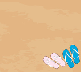 Beach Sandals On The Sand