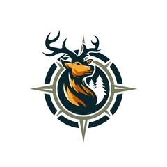 Deer Logo Design Vector Illustration
