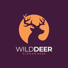 Deer Logo Design Vector Illustration