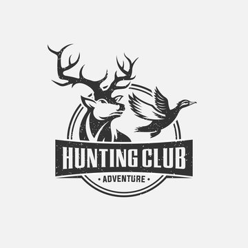 Hunting Club Logo Vector Template