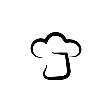 Hat chef logo creative template vector illustration