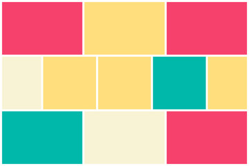 Photo collage pattern. White frames, colored pattern