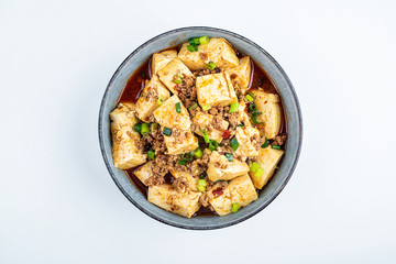 A bowl of spicy Mapo tofu from China - obrazy, fototapety, plakaty