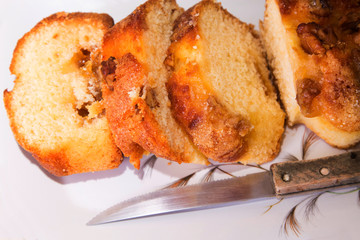 biscuit pieces on the tray