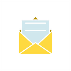 Envelope outline icon, letter, mail, email, message, vector illustration.
