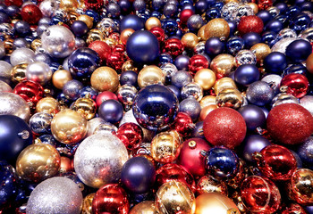 christams tree balls background