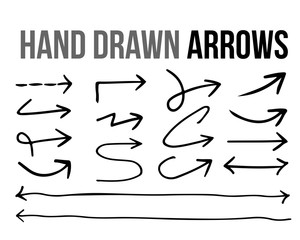 vector hand drawn arrow icon infographic design material collection set
