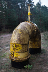 Yellow arch-shaped pipe (tube)