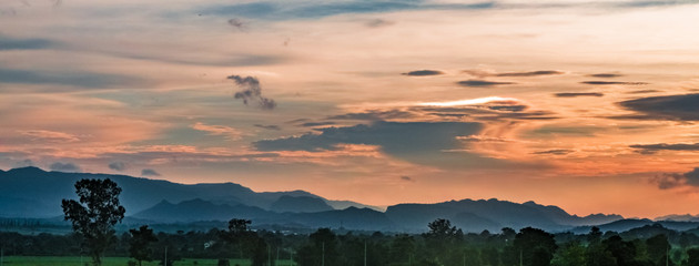sunset view on khao yai nationalpark
