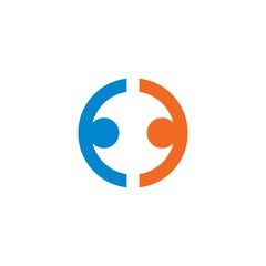 Adoption and community care Logo template vector icon 