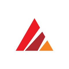 color triangle modern logo design