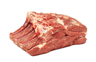 beef steak on a bone on a white background