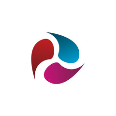 color spin art logo design