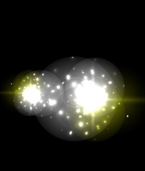 Glowing neon light. Holiday decoration.