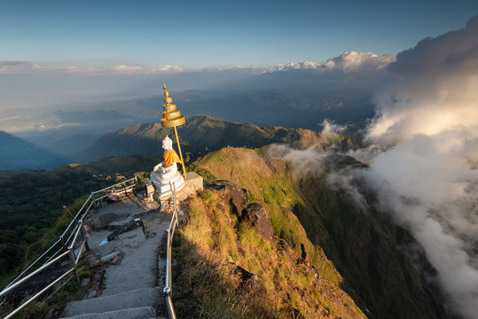 Buddha Statue on Top of Mountain at Mulayit Taung, Moei Wadi, Myanmar