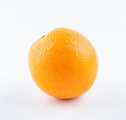 One fresh fruit Gannan navel orange on white background