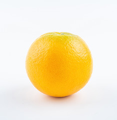 One fresh fruit Gannan navel orange on white background