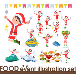 flat type boy Santa Claus_food festival