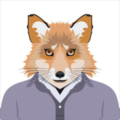 Hipster animal. for tattoo, emblem, badge, logo, patch, t-shirt