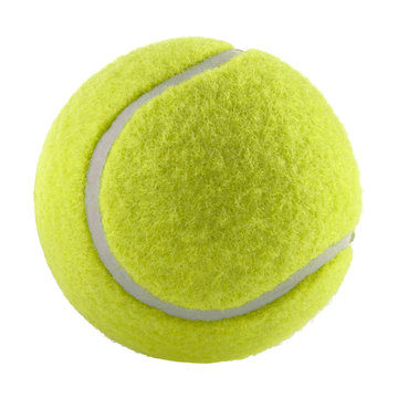 tennis ball isolated without shadow - photography