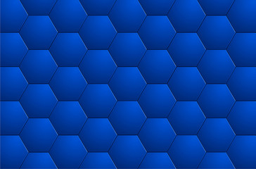 Fototapeta premium Abstract background blue 3D hexagons mosaic