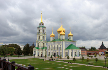 Tula, Russia - September, 16, 2016: Orthodox Assumption Cathedral in the Tula Kremlin.