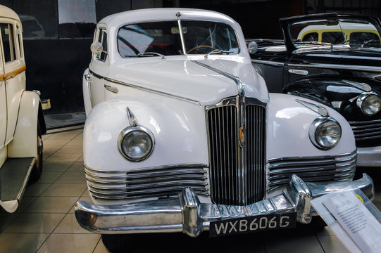 Otrebusy, Poland - October 17, 2004: ZIS-110 classic limousine in Automobile Museum in Otrebusy village near Warsaw