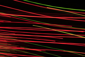 Abstract colorful light trails background.