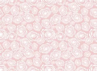 Foto op Plexiglas Lichtroze Naadloze patroon, schets bloemen, bloemmotief, chique vectoren, print en patroon