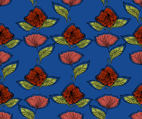 Fototapeta na wymiar Seamless pattern,sketch flowers,floral pattern,chic vectors,print and pattern