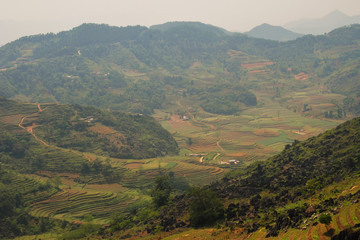 Obraz premium Huge rice terraces of Ha Giang, Vietnam 