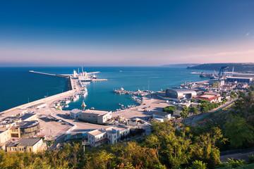  industrial and commercial port of Ortona seen from above