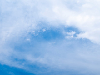 白雲から覗く青空