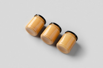 Peanut, almond, nut butter jar mockup.