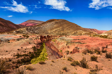 The dry riverbed of the Rio Grande