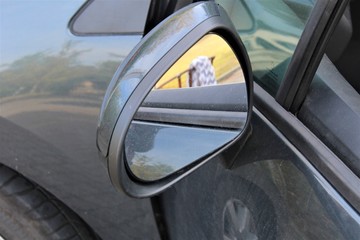 Car mirror.
