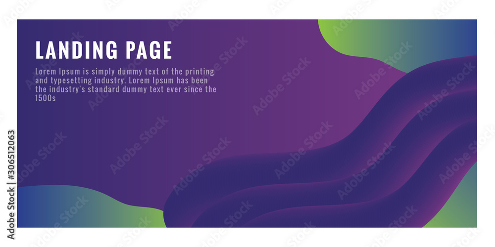 Poster website landing page, abstract background, gradient pattern and modern style