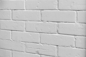 Obraz premium Texture background: white brick wall without shade.