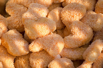 Fried meat nuggets