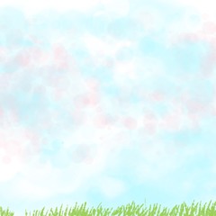 blue sky with clouds