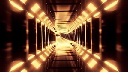 abstract reflective design tunnel corridor 3d illustration wallpaper background