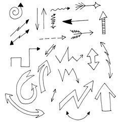 Arrows Set in vector on a white background