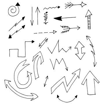 Arrows Set in vector on a white background