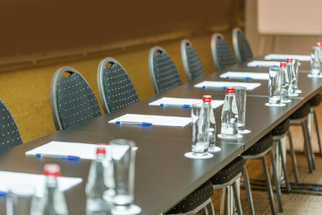 Interior of an empty conference room