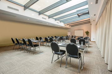 Interior of a conference room in a modern hotel