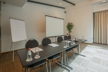 Interior of a conference room in a modern hotel