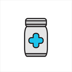 pills bottle icon. Health Care Vector illustration